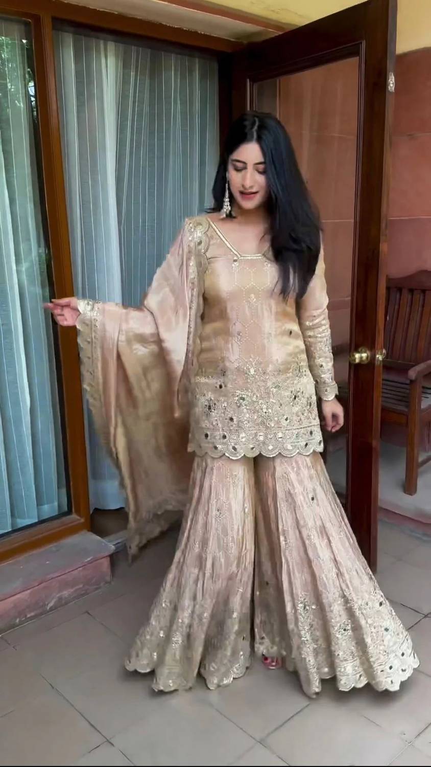 JOVTY Women Kurta Sharara Dupatta Set - Image 4