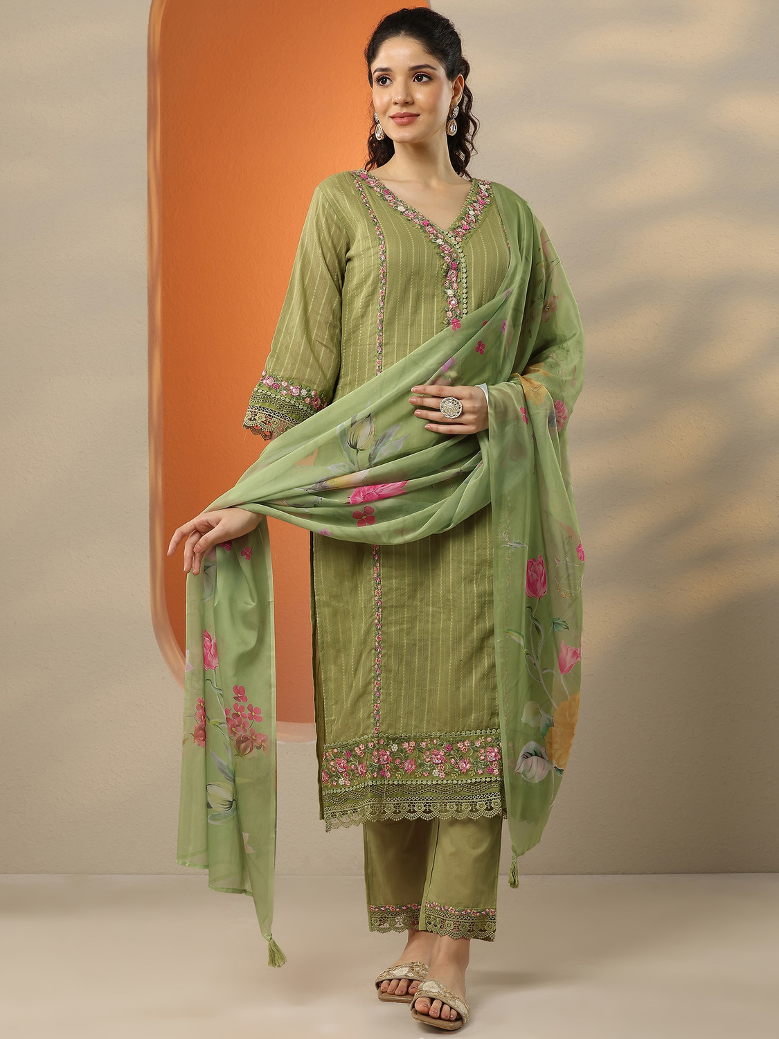 Image of LIBAS Women Kurta Pant Dupatta Set