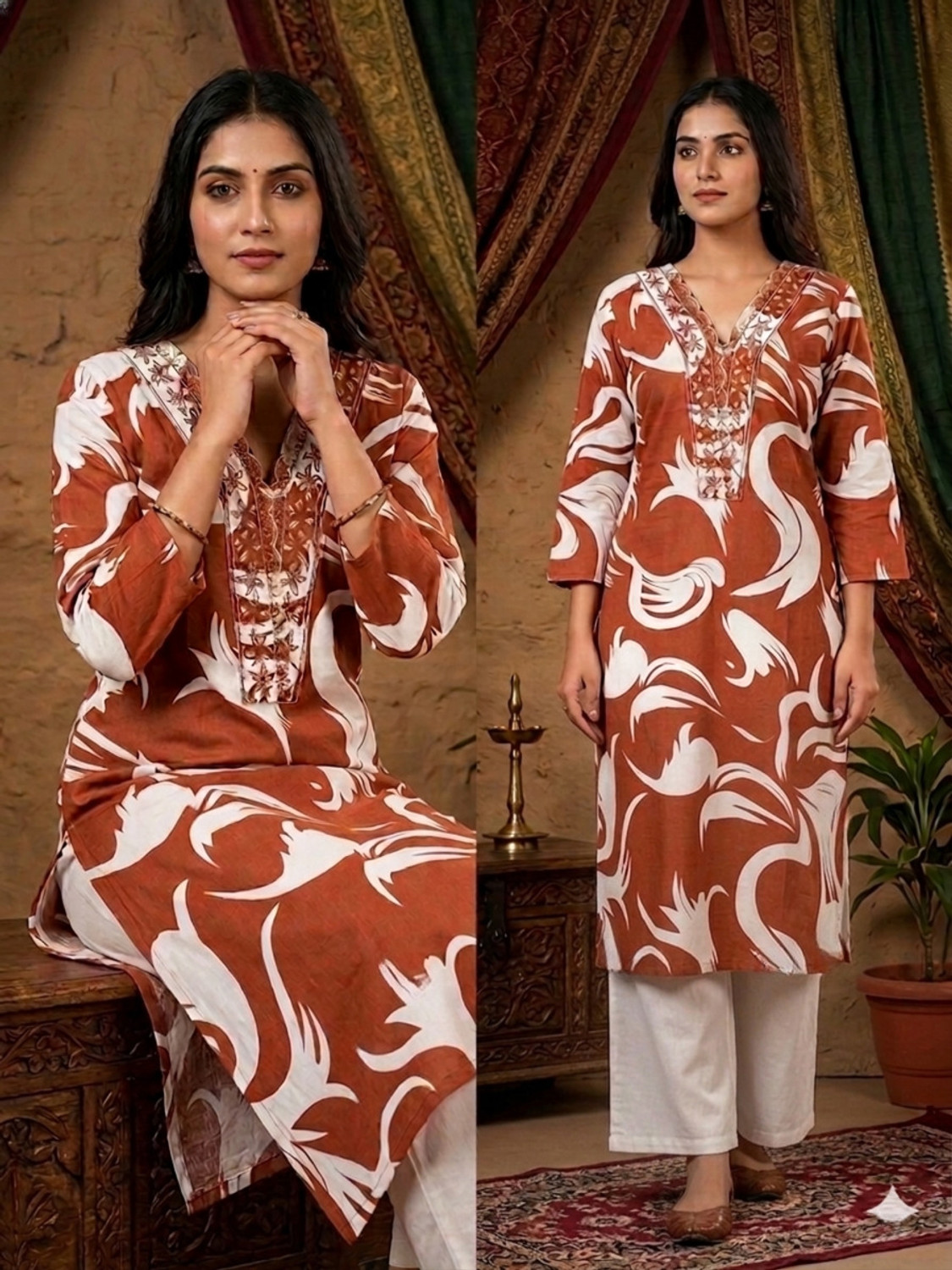 Image of SUBHAN CLOTHING Women Kurti Pant Set
