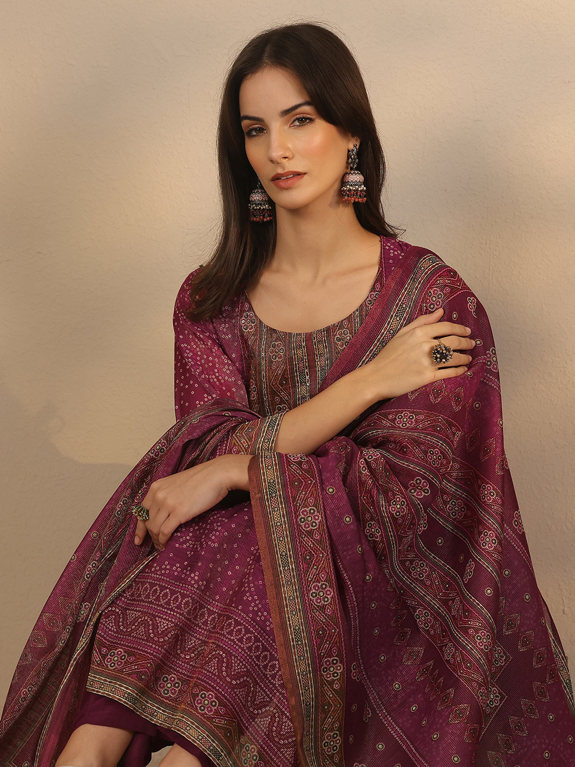 Image of LIBAS Women Kurta Pant Dupatta Set