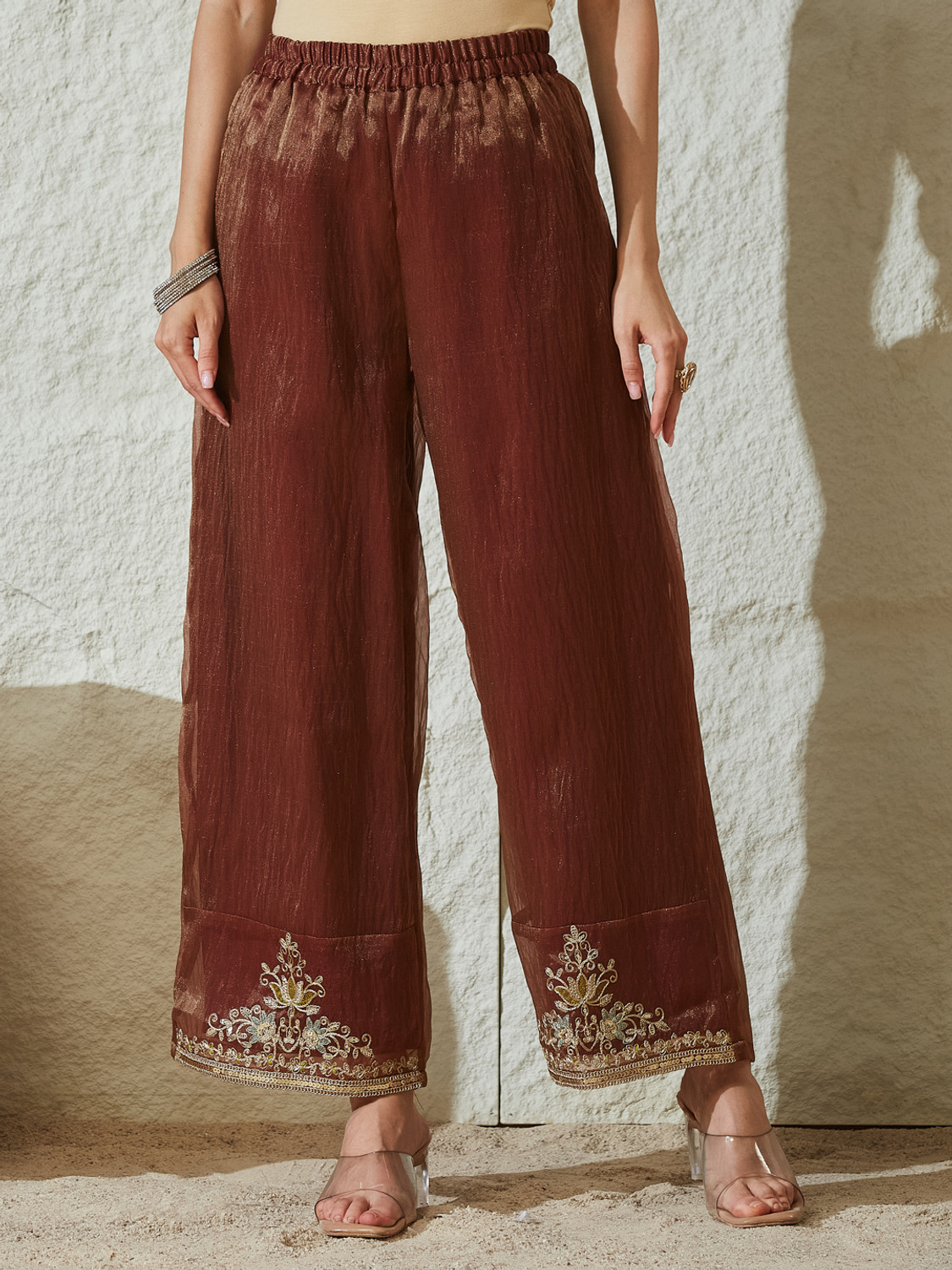 Image of MOKOSH Women Kurta Palazzo Dupatta Set