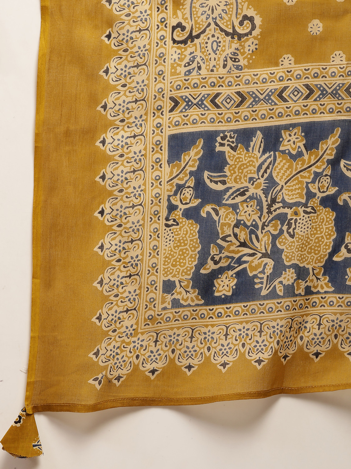 Image of Nishabd Women Cotton Blend Kurta Palazzo Dupatta Set