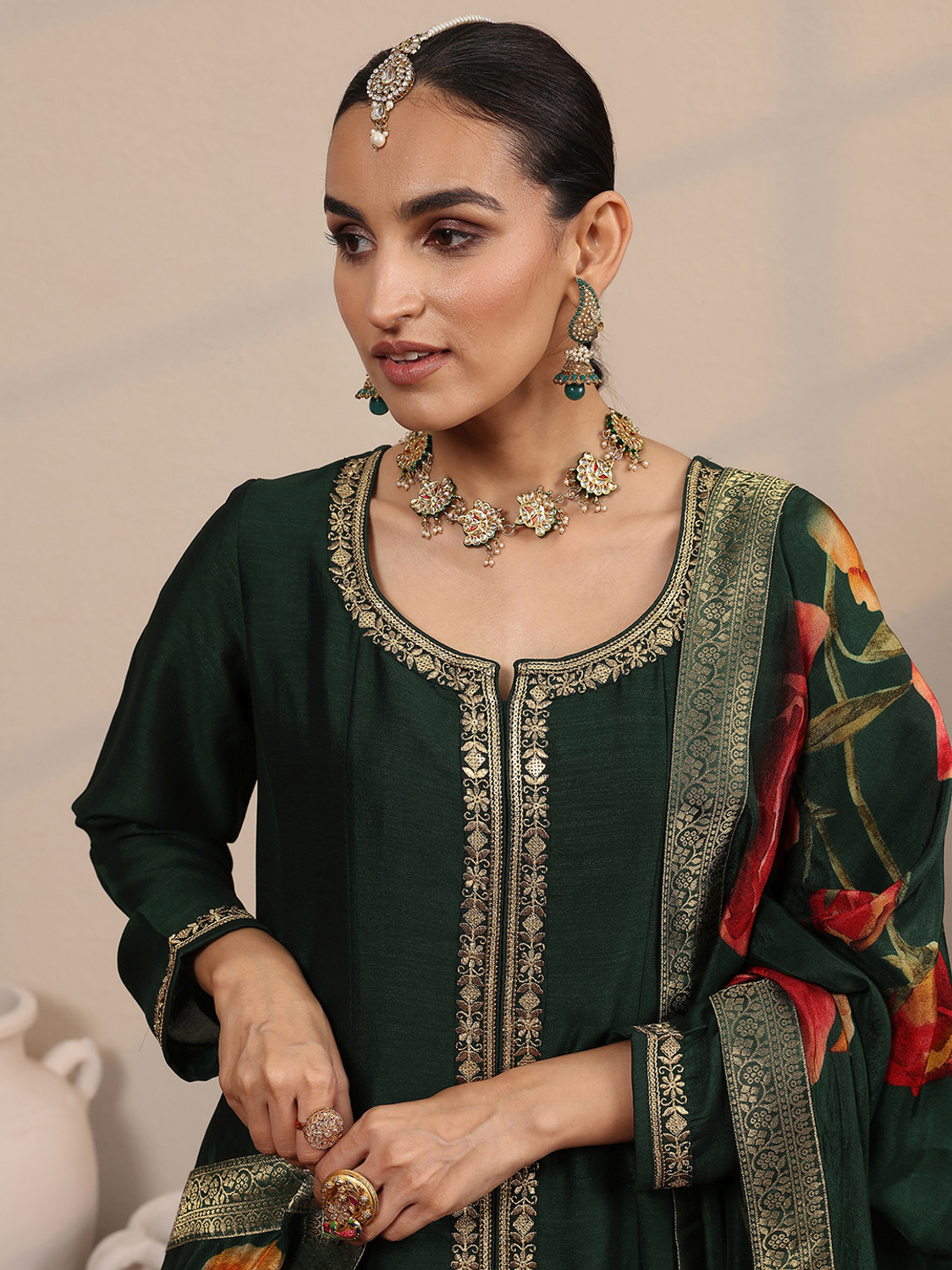 Image of LIBAS Women Kurta Pant Dupatta Set