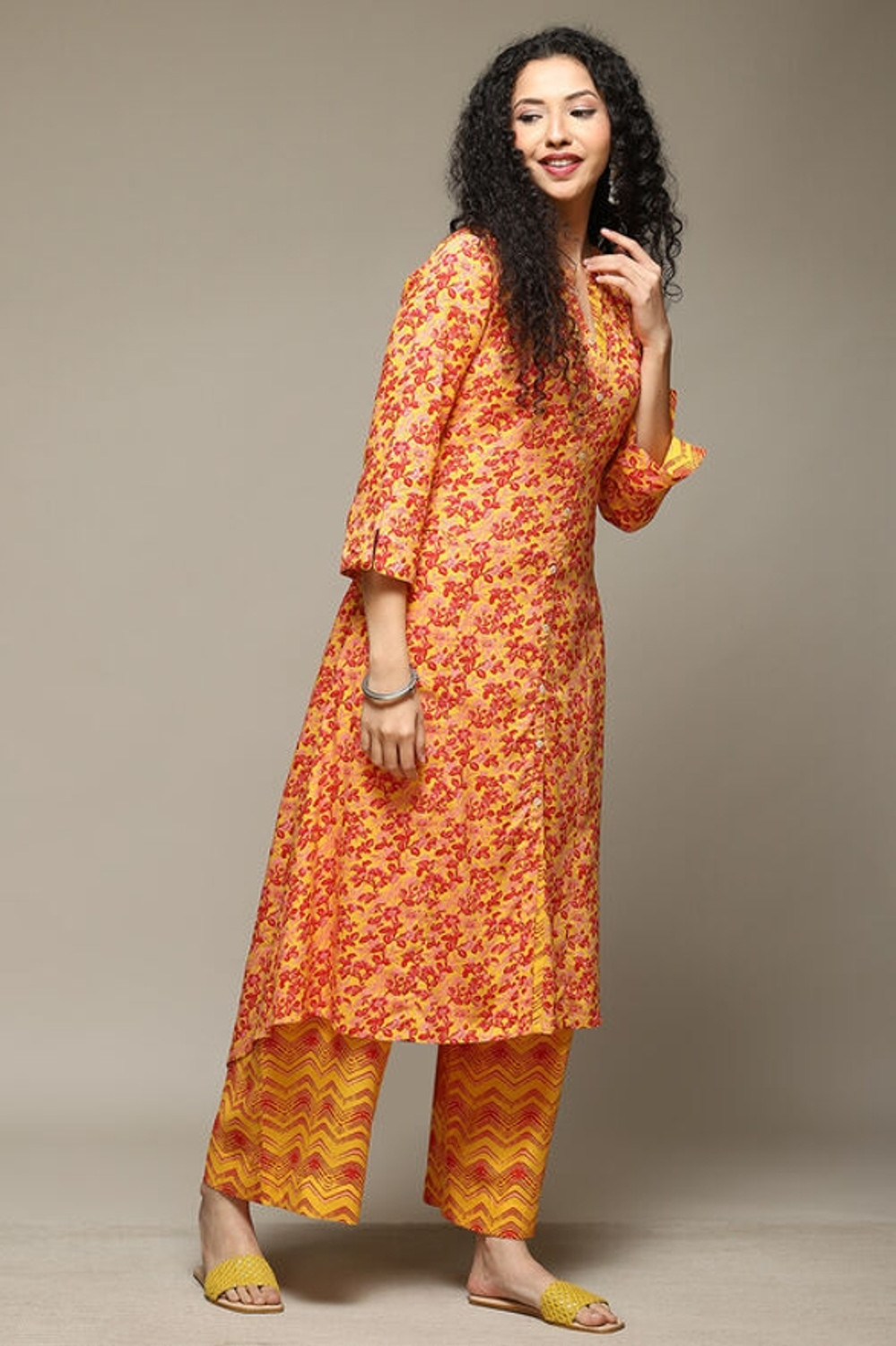 Image of BIBA Women Kurta Palazzo Set