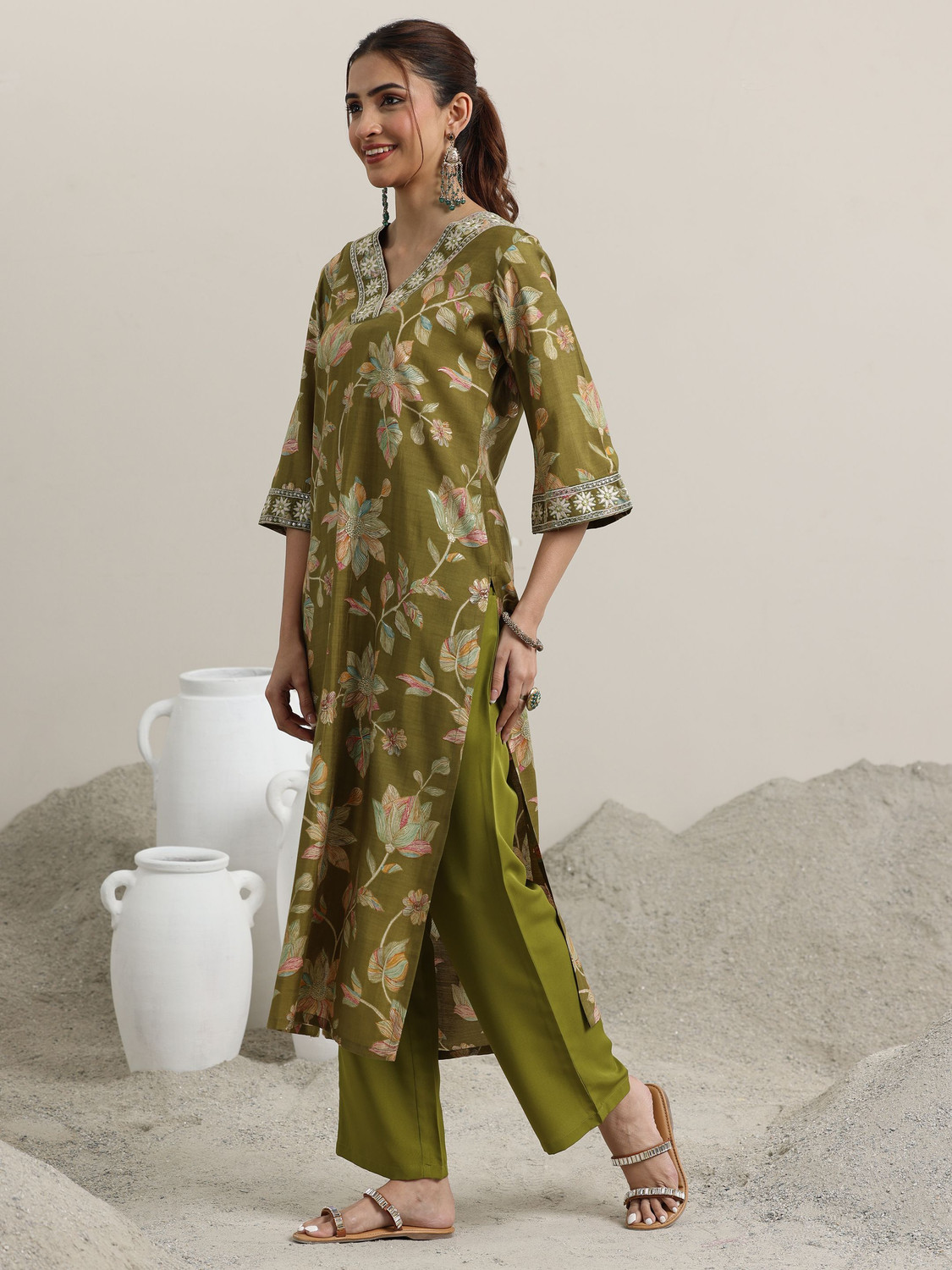 Image of LIBAS Women Kurta Pant Dupatta Set