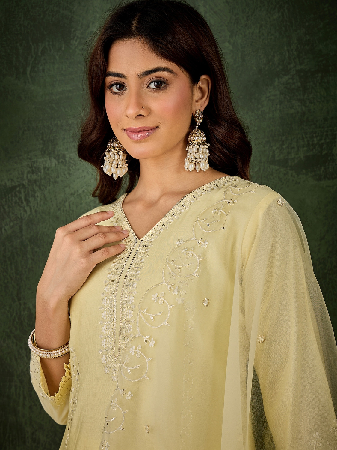 Image of VredeVogel Women Kurta Pant Dupatta Set