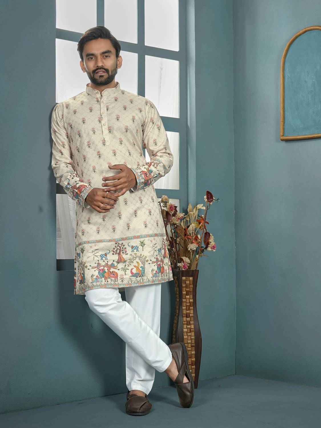 CELLUX Men Kurta Pyjama Set - Image 1
