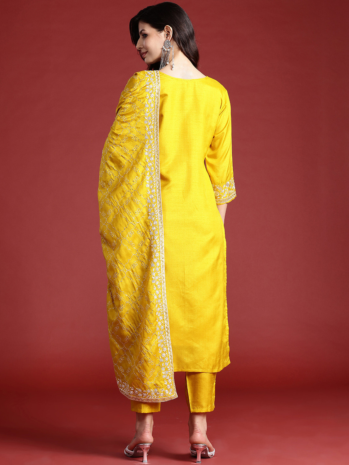 Image of Indo Era Women Kurta Pant Dupatta Set