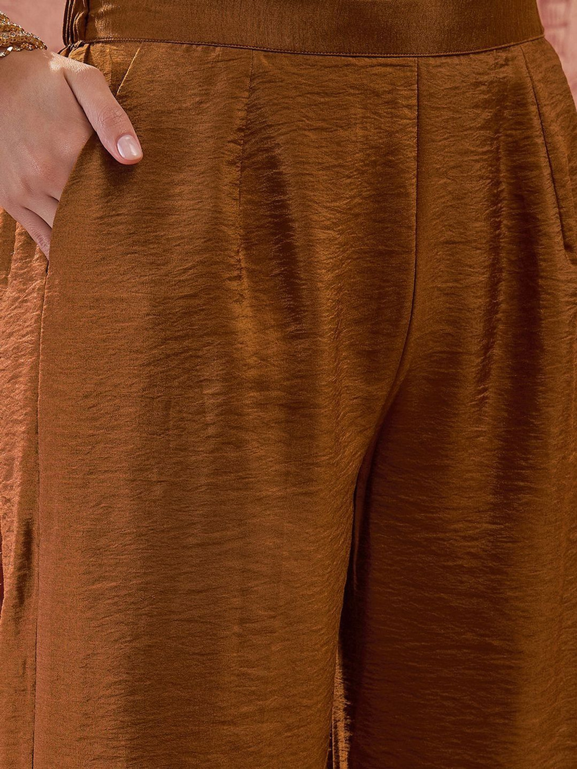 Image of Sangria Women Kurta Palazzo Set