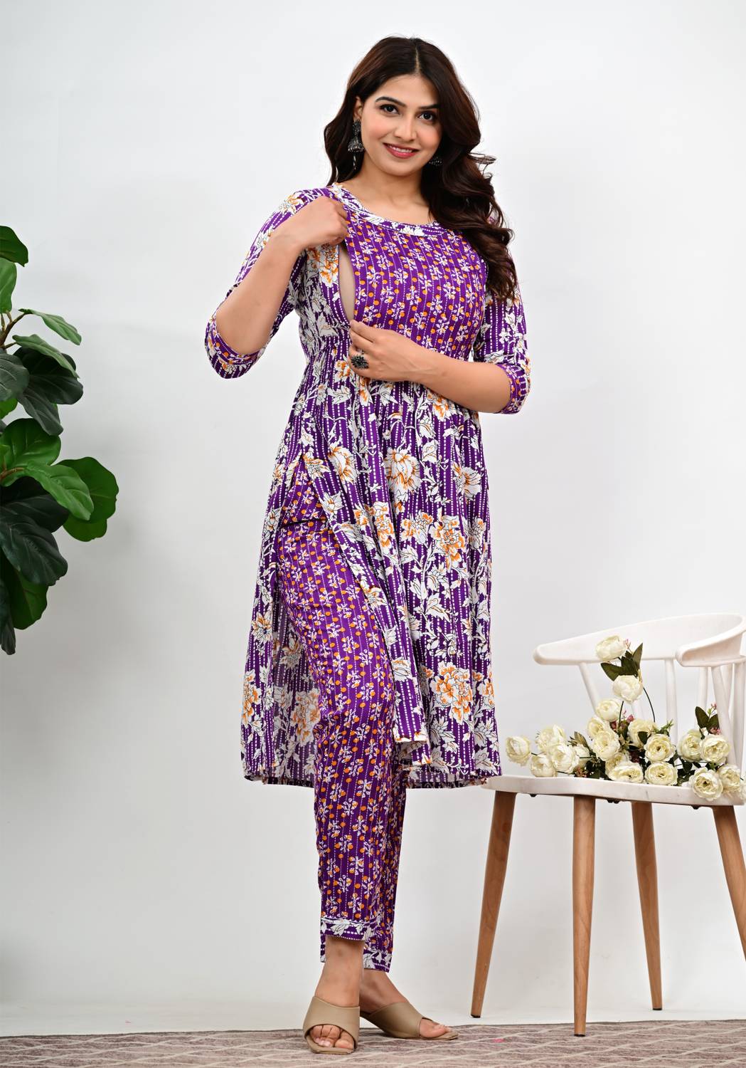 77Taj7 Women Kurta Pant Set