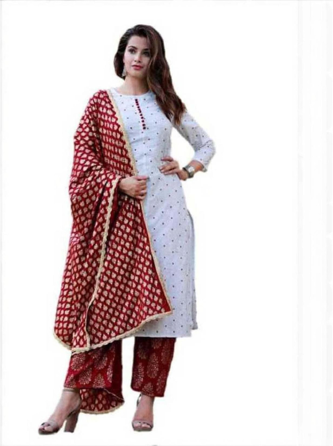 Image of CZUB Women Kurta Palazzo Set