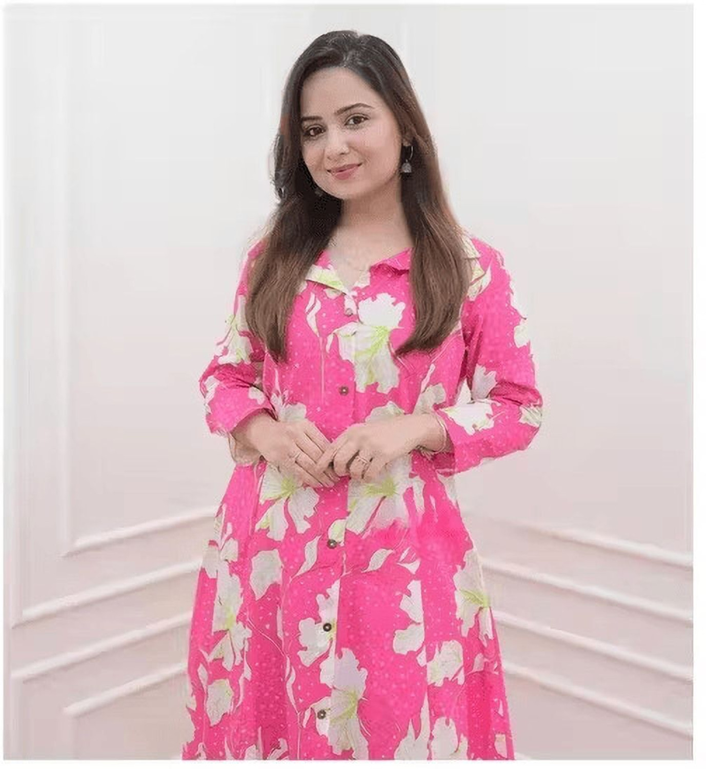 Image of VIHARINI Women Kurta Palazzo Set