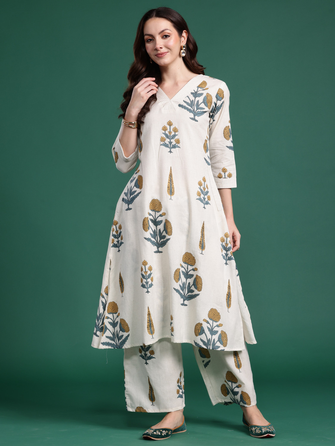 Image of Indo Era Women Kurta Palazzo Set