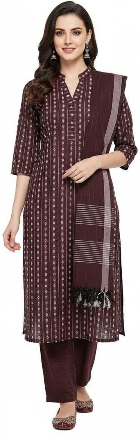 Image of Riwaaz Women Kurti Palazzo Dupatta Set