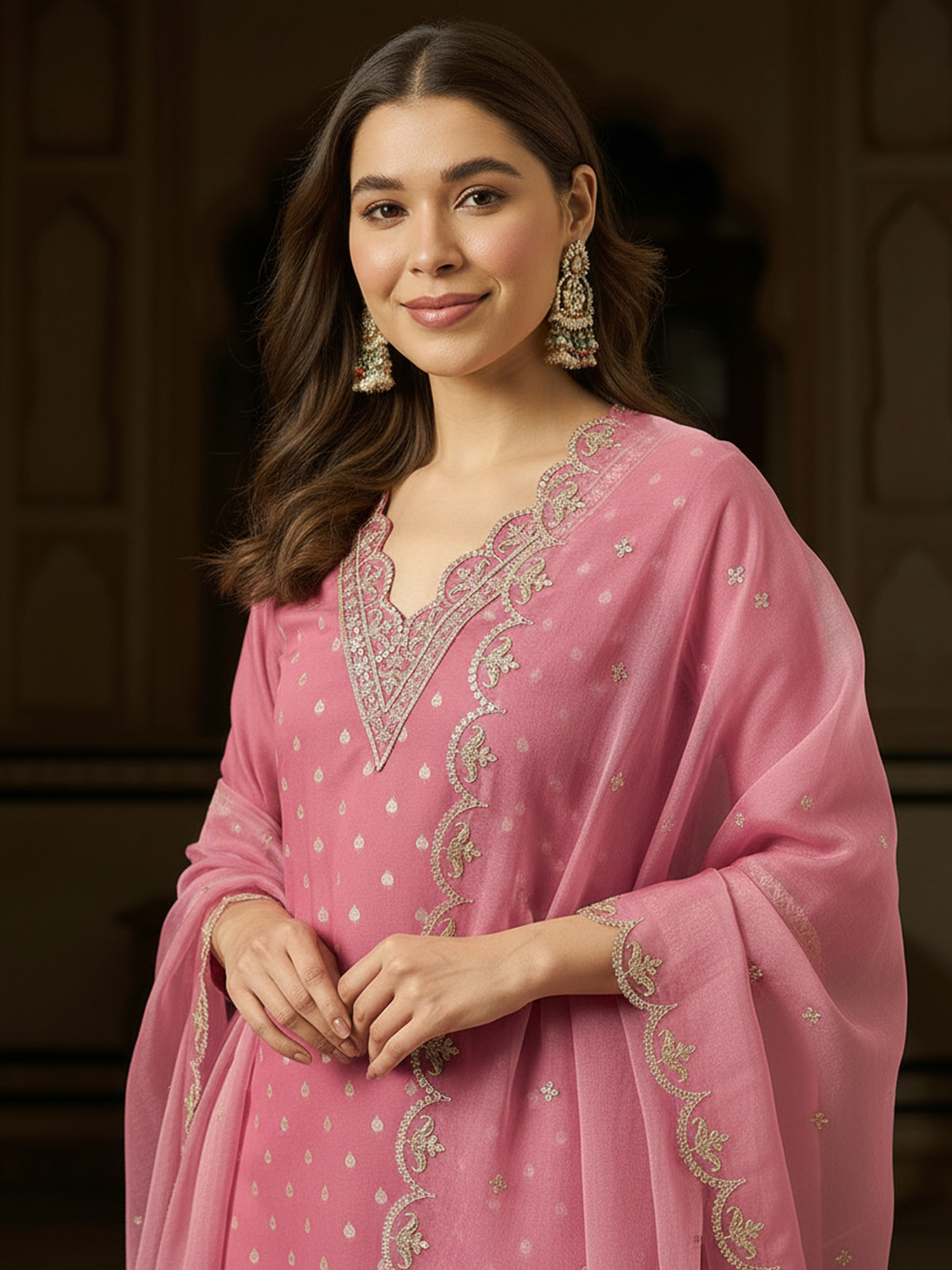 Image of Fabian Fashion Women Kurta Pant Dupatta Set
