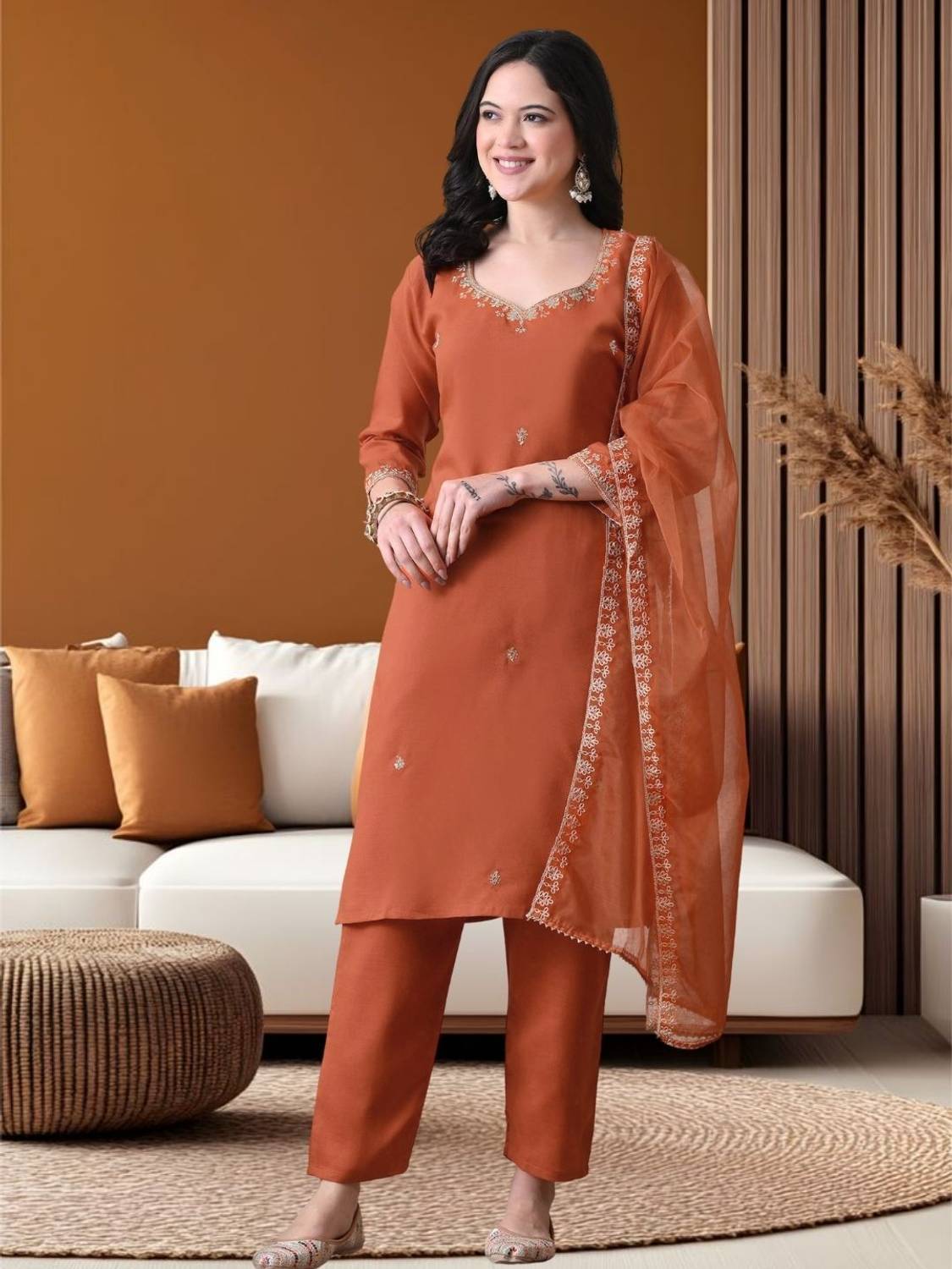 aurbhi Women Kurta Pant Dupatta Set