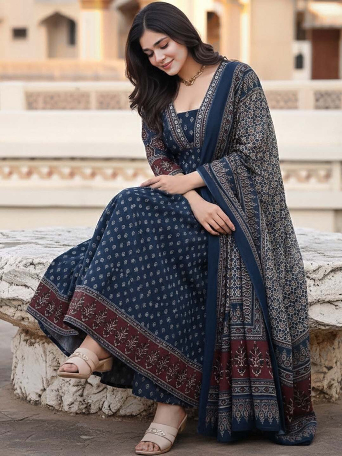 Image of Divastri Women Kurta Pant Dupatta Set
