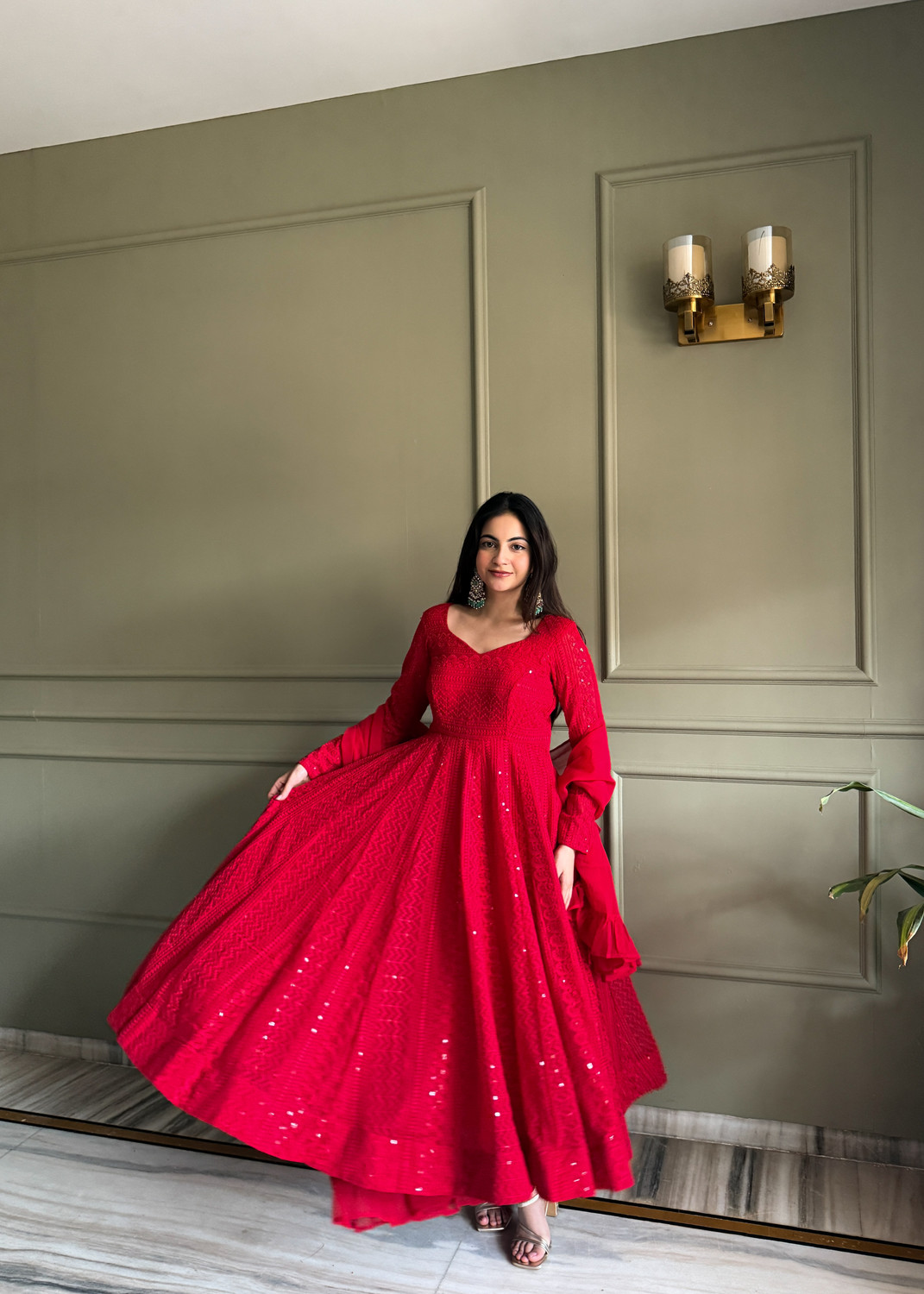 Image of Kryvyn Anarkali Gown