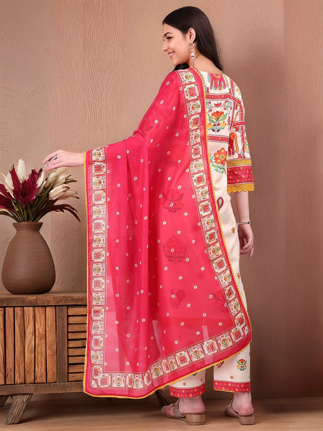 Image of ANOUK Women Kurta Pant Dupatta Set