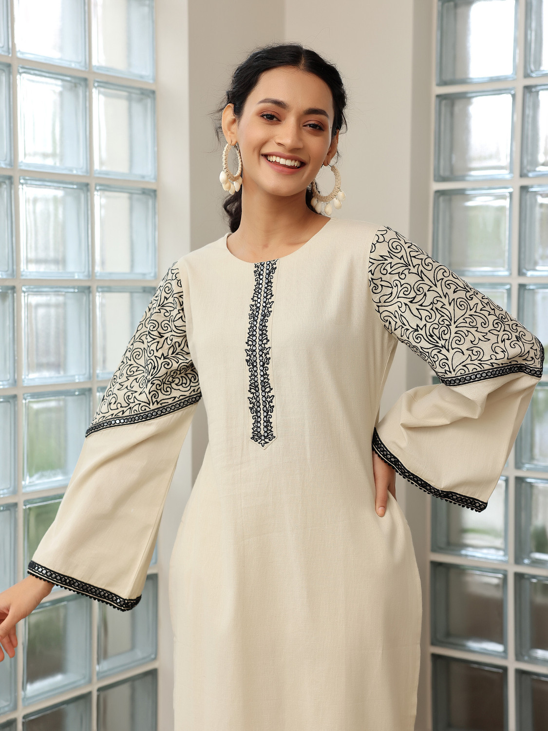 Image of LIBAS Women Kurta Palazzo Dupatta Set