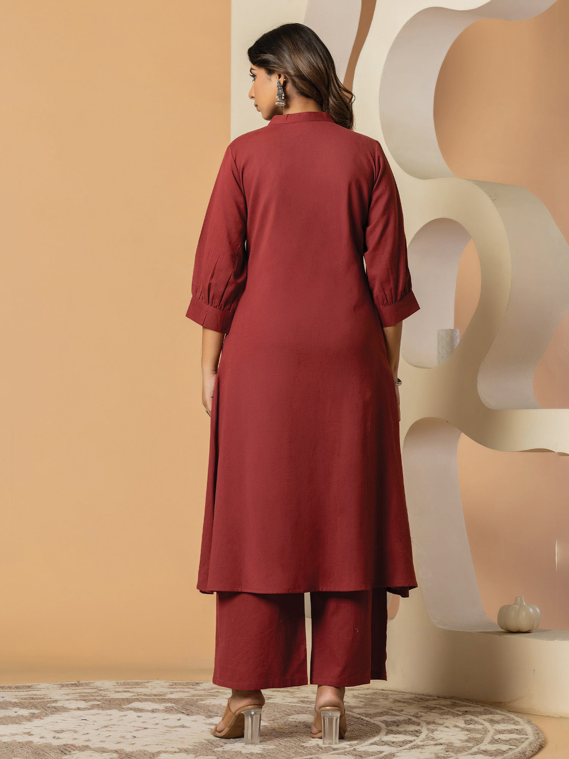 Image of Indo Era Women Kurta Palazzo Set