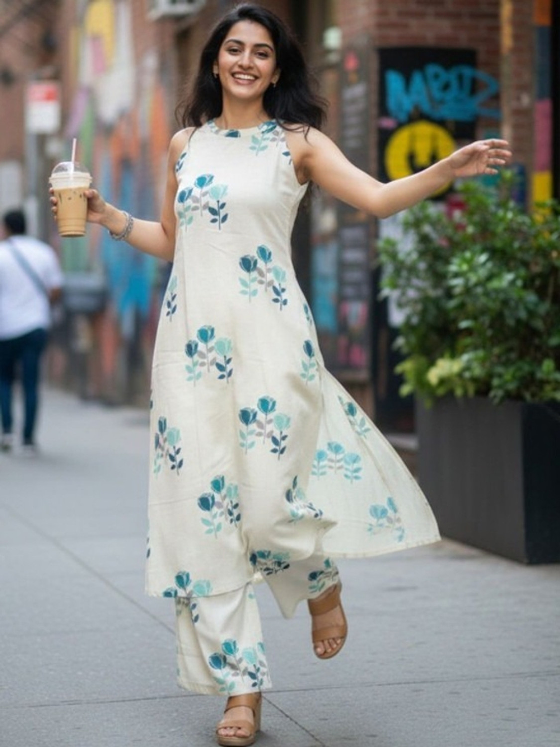 Image of BILVAPATRA Women Kurta Palazzo Set