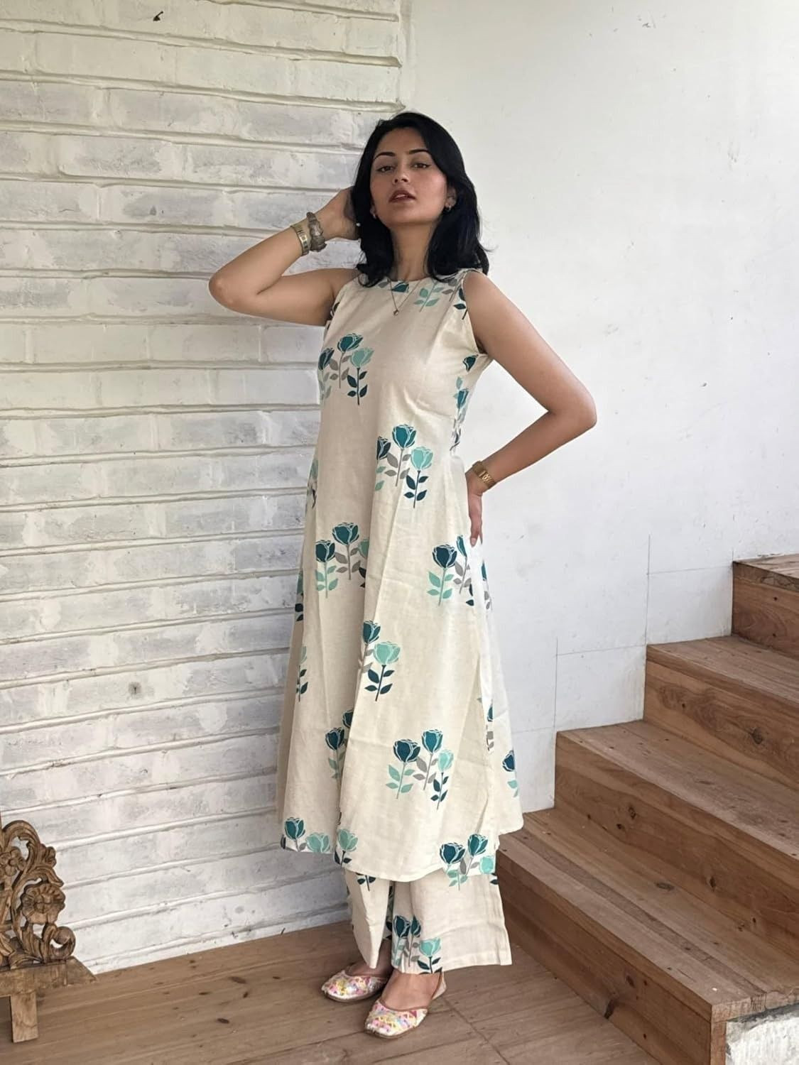 Image of BILVAPATRA Women Kurti Palazzo Set