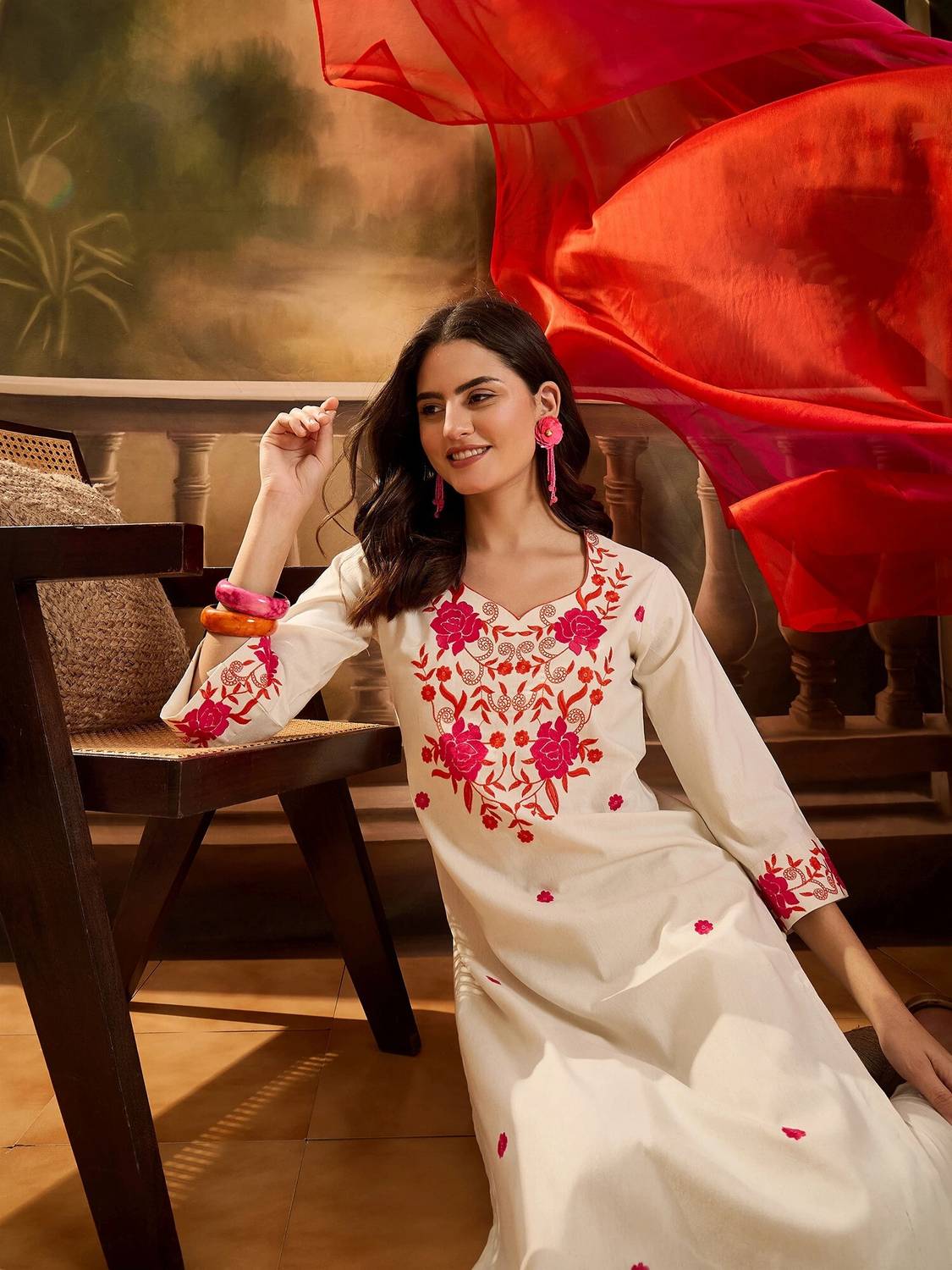 Youthnic Women Kurta Pant Dupatta Set - Image 2
