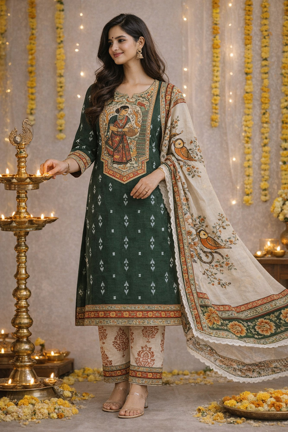 Image of ANOUK Women Pure Cotton Kurta Pant Set
