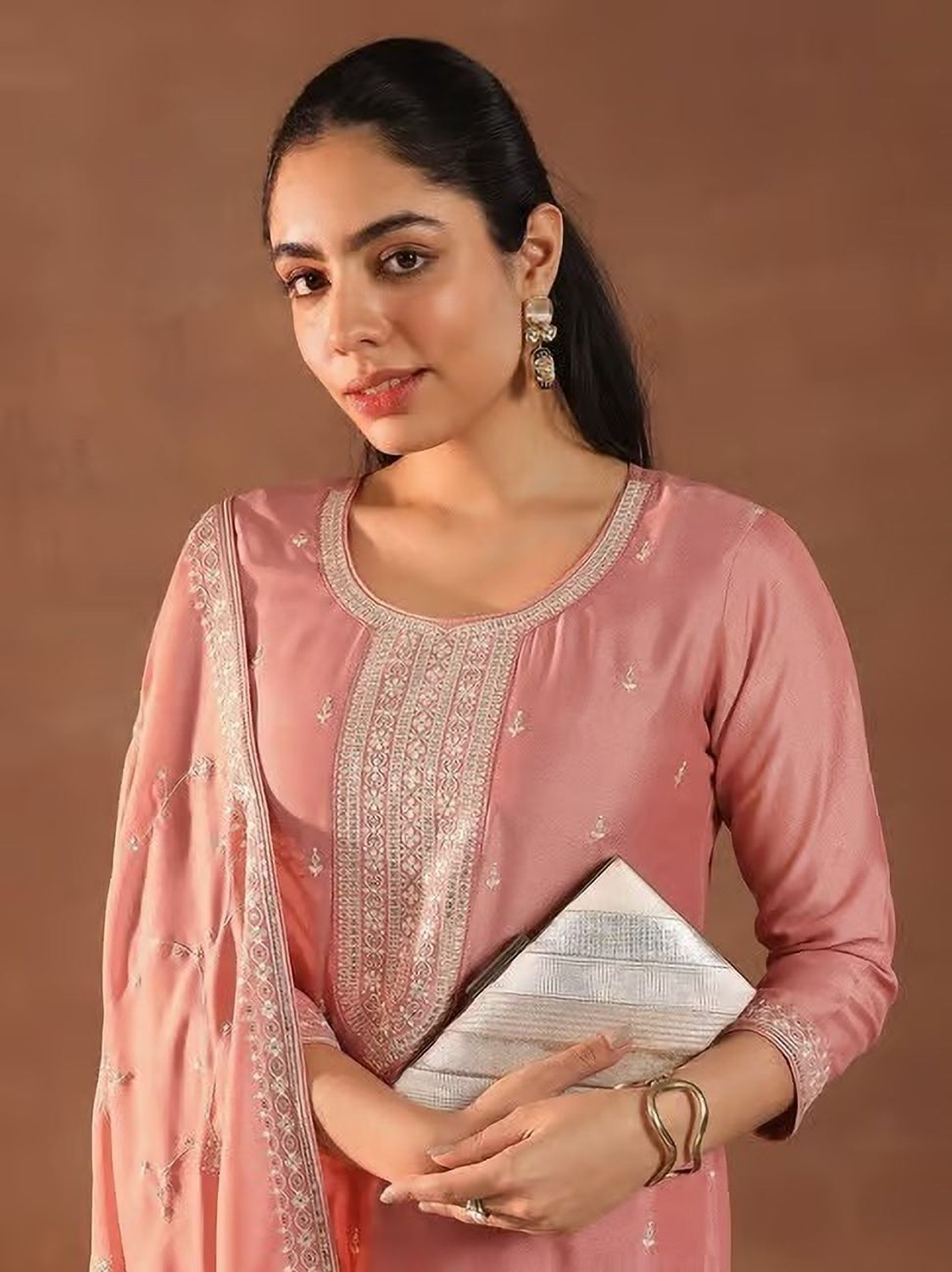 Image of Genrik Women Kurta Pant Dupatta Set