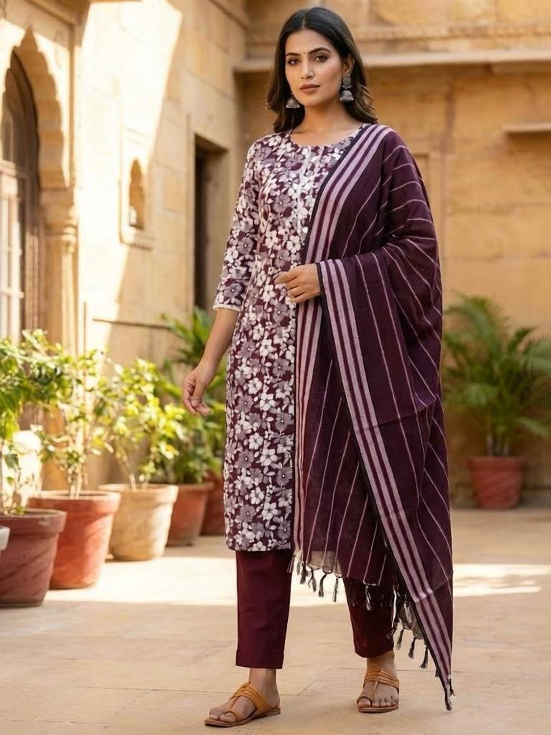 HADIA ATTIRE Women Kurti Pant Dupatta Set - Image 1