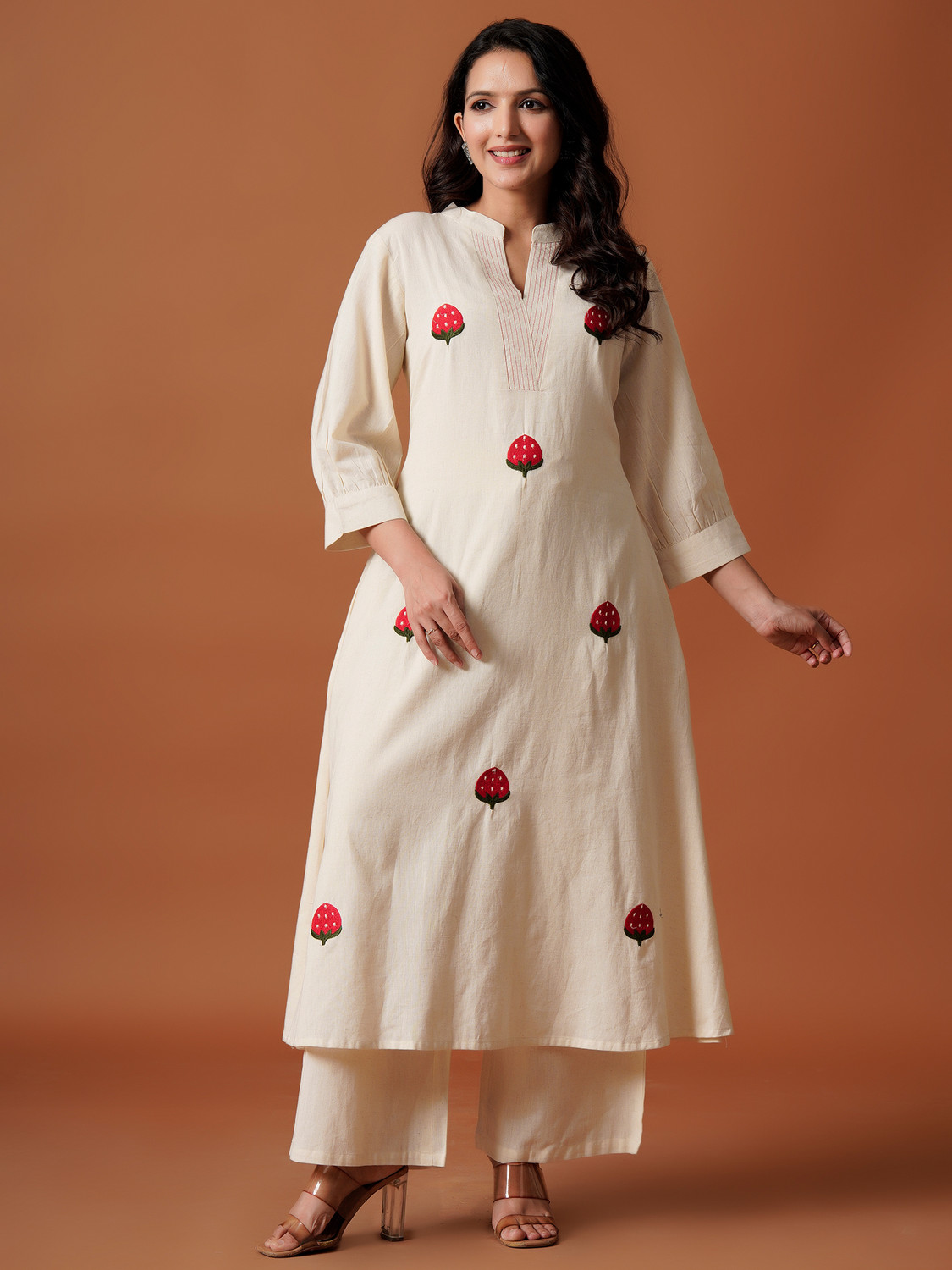 Image of Indo Era Women Kurta Palazzo Set