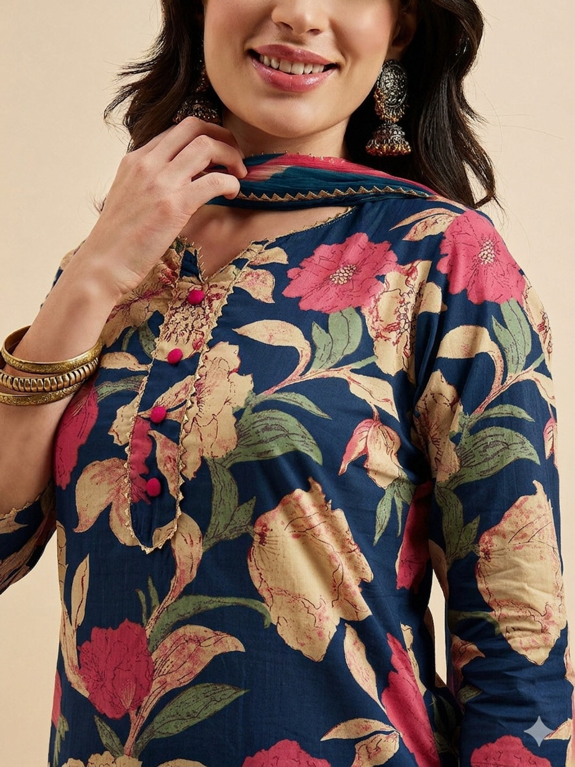 Image of PSCHOICE Women Kurti Pant Dupatta Set