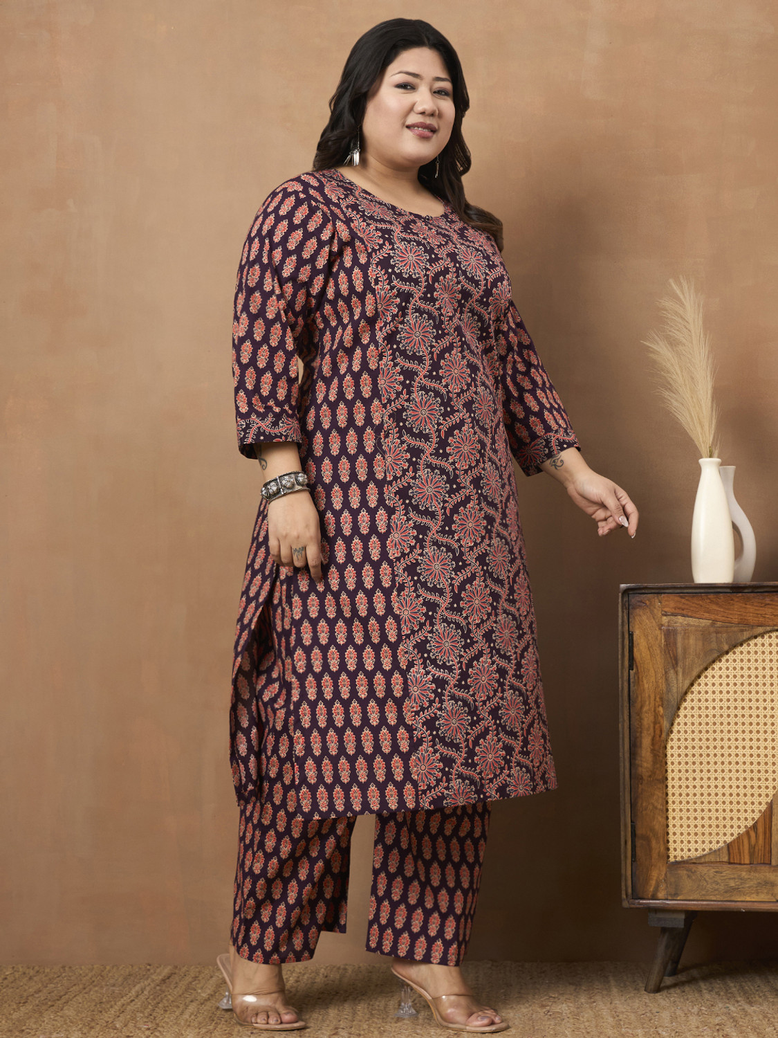 Image of Tissu Women Kurta Palazzo Set