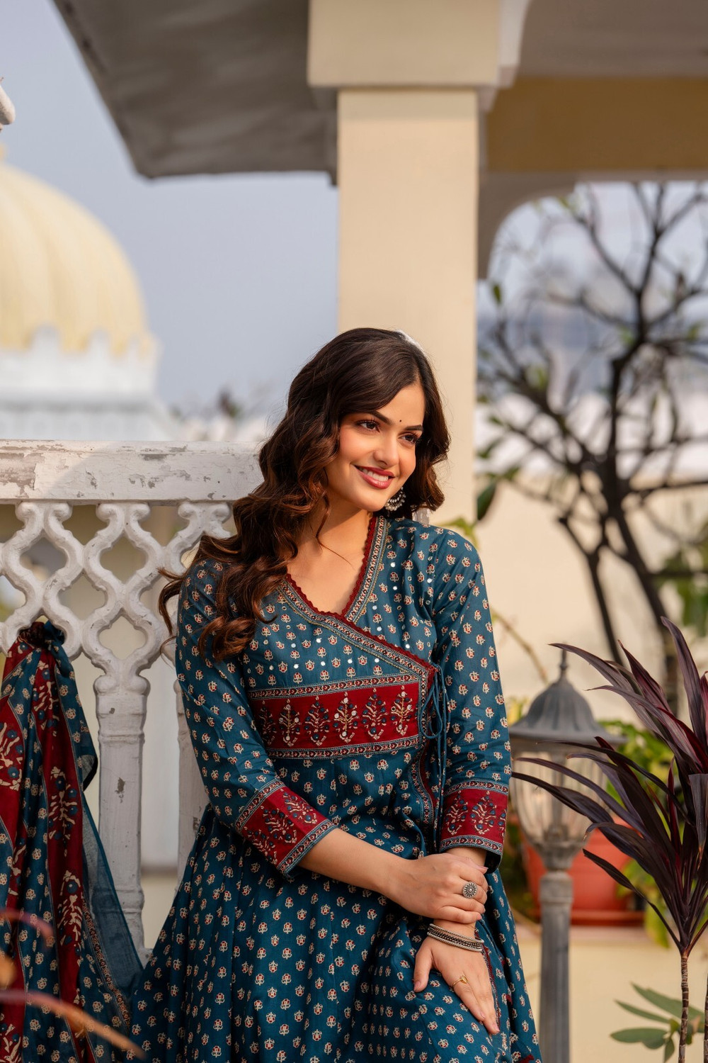 Image of ANOUK Women Kurta Palazzo Dupatta Set