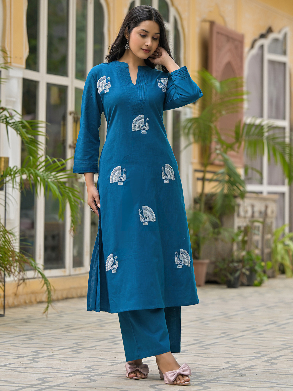 Image of Indo Era Women Kurta Palazzo Set