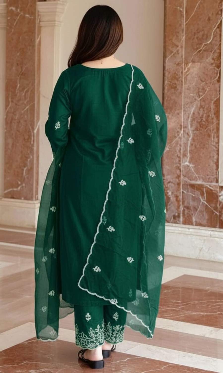 Image of fashionhyp Women Kurta Pant Dupatta Set