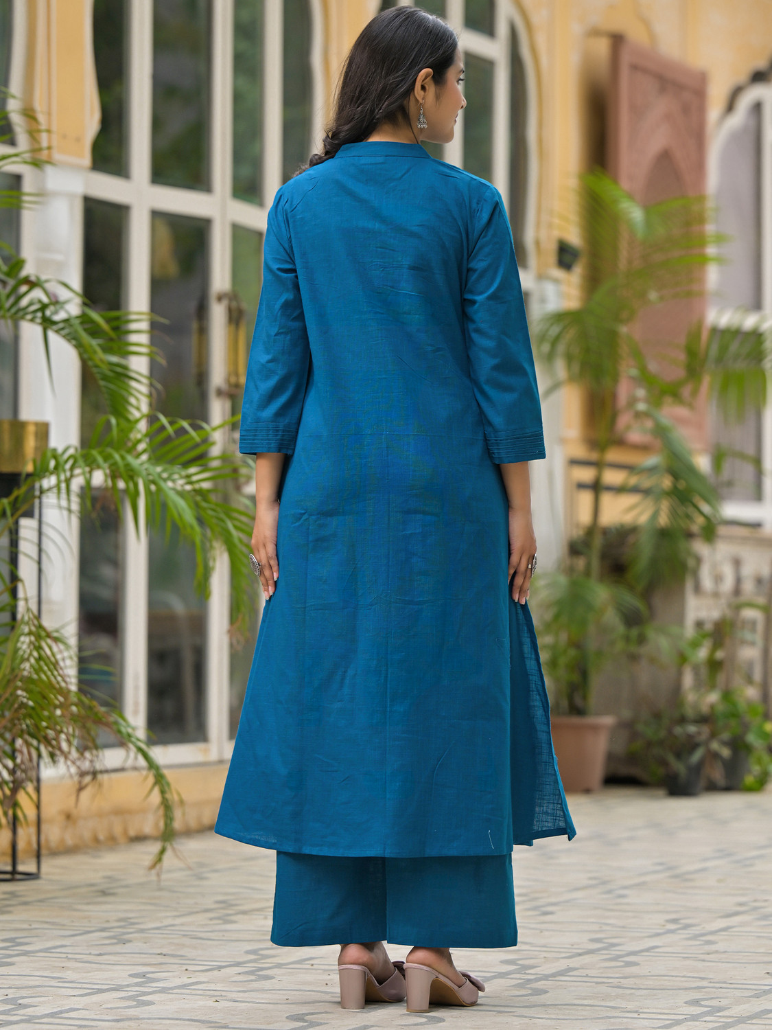 Image of Indo Era Women Kurta Palazzo Set