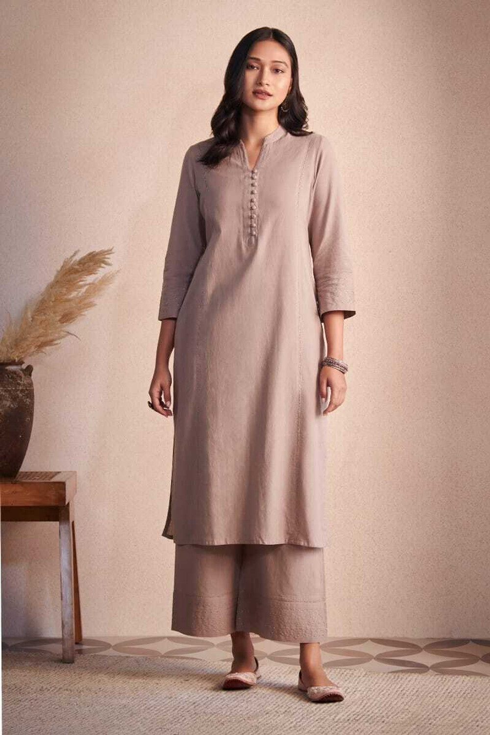 Image of JKanji Women Kurta Palazzo Dupatta Set