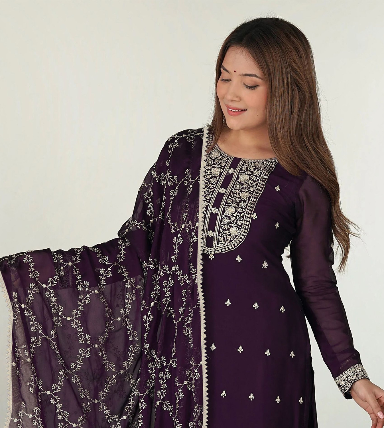 Image of Trijal Fab Women Kurti Pant Dupatta Set