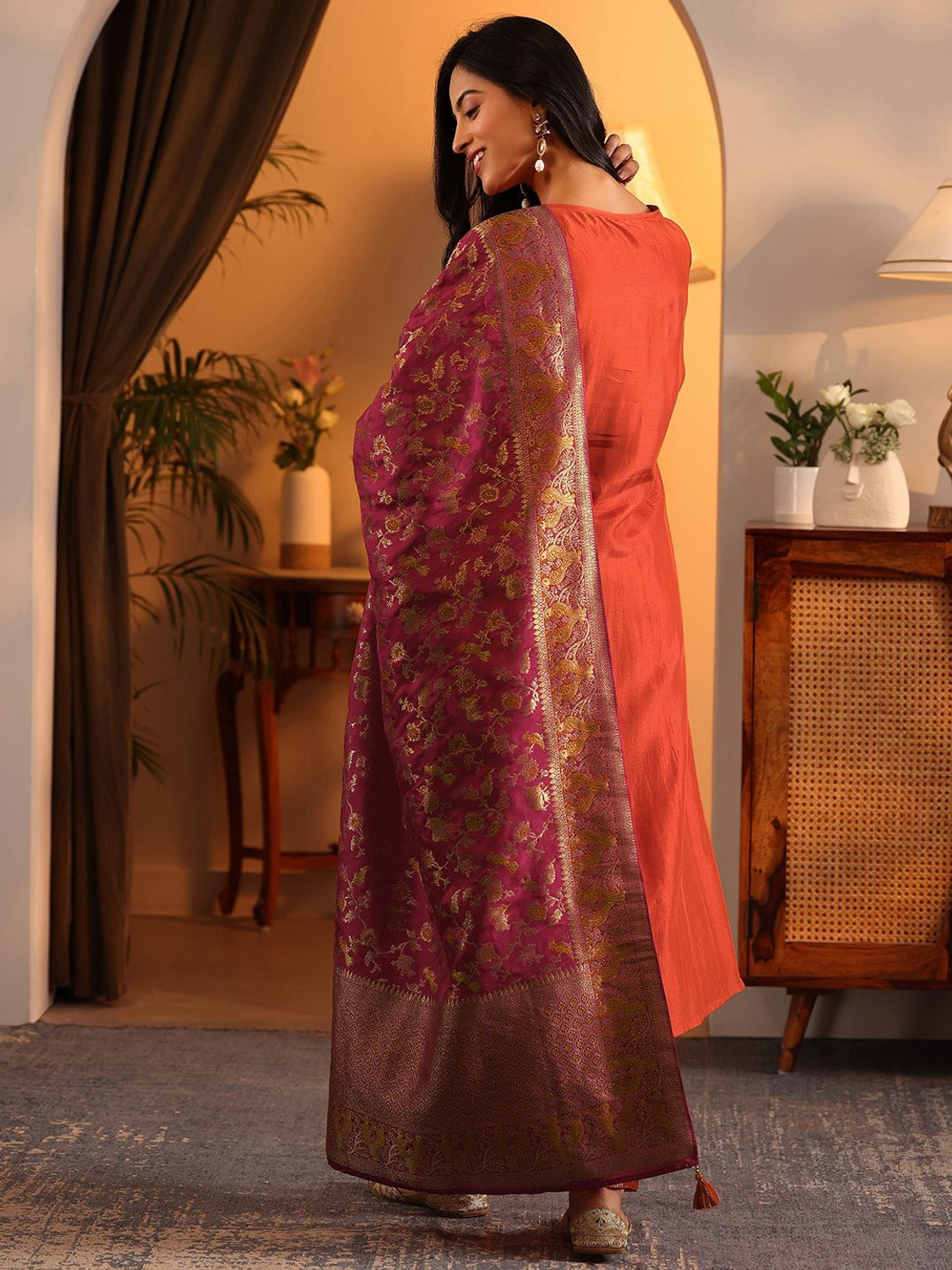 Image of LIBAS Women Kurta Pant Dupatta Set