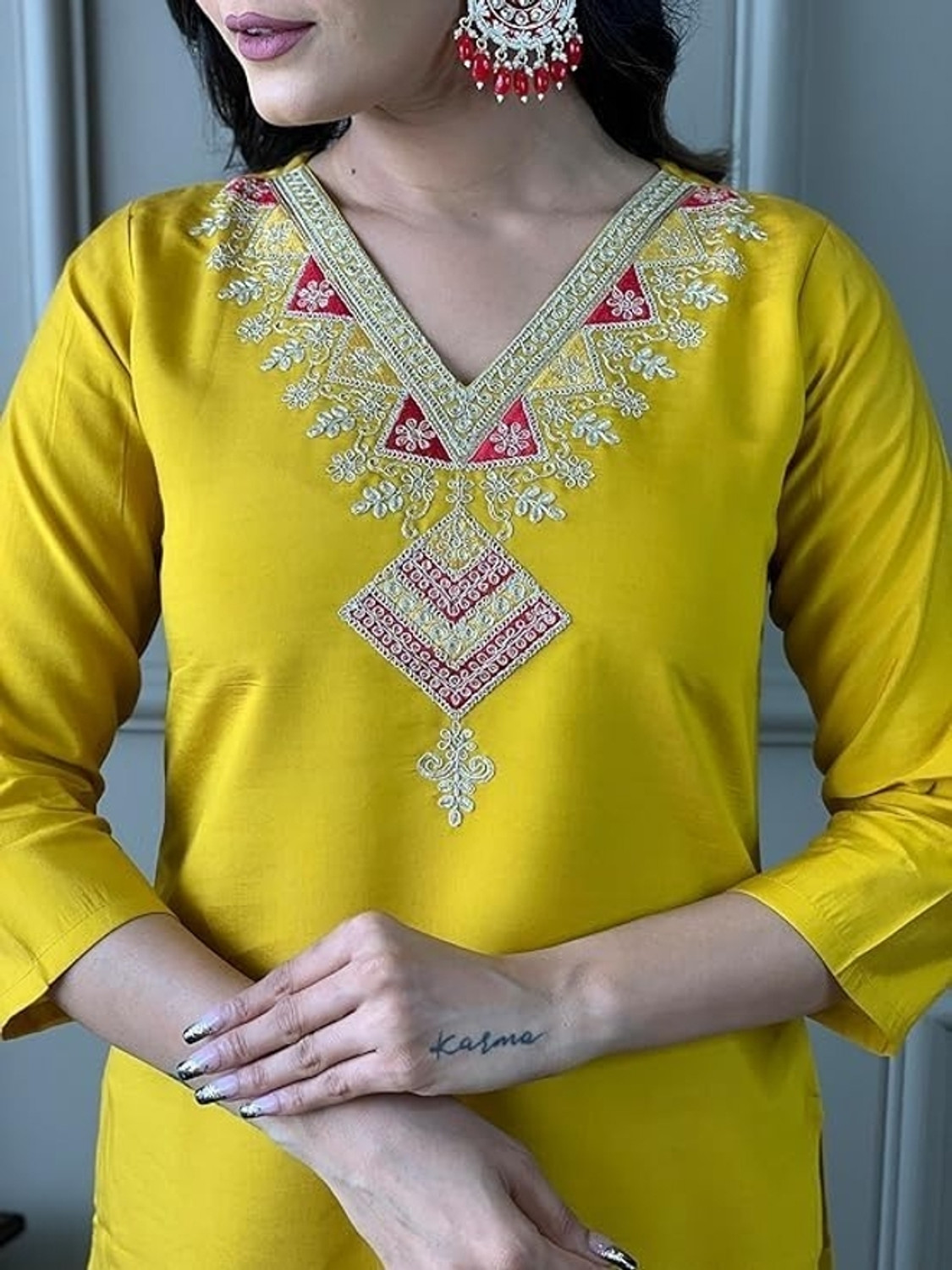 Image of Vobbler Women Kurti Pant Dupatta Set