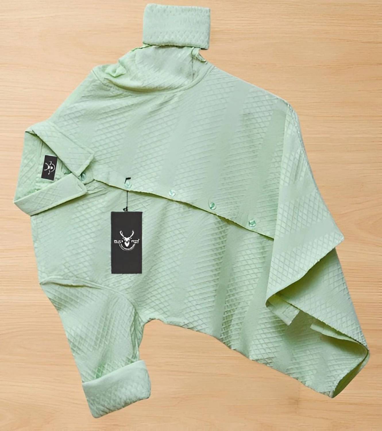 Black Deer Men Shirt Pant Set Black - Image 3