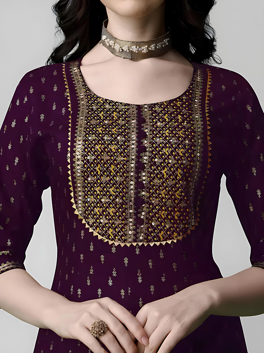 Image of Queens Fab Women Kurta Pant Dupatta Set