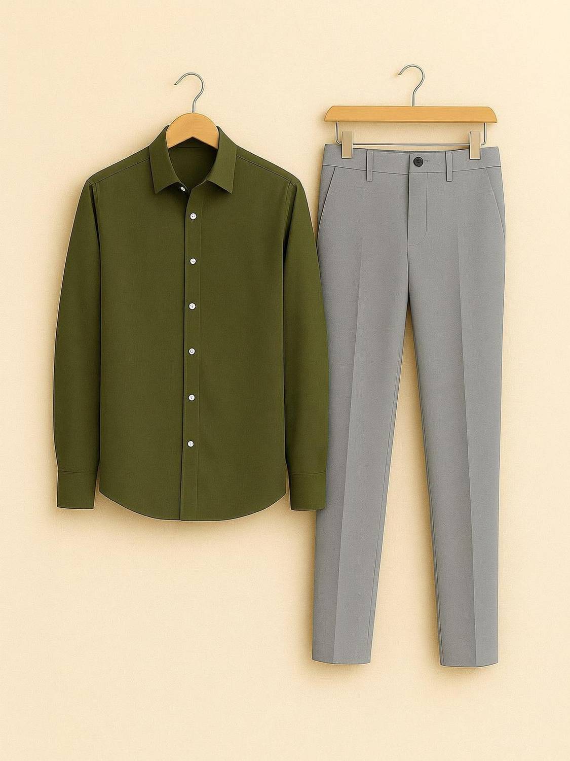 Black Deer Men Shirt Pant Set Black - Image 1