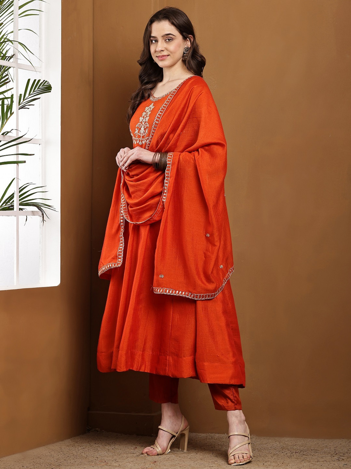 Image of dharmkunj Women Kurta Pant Dupatta Set