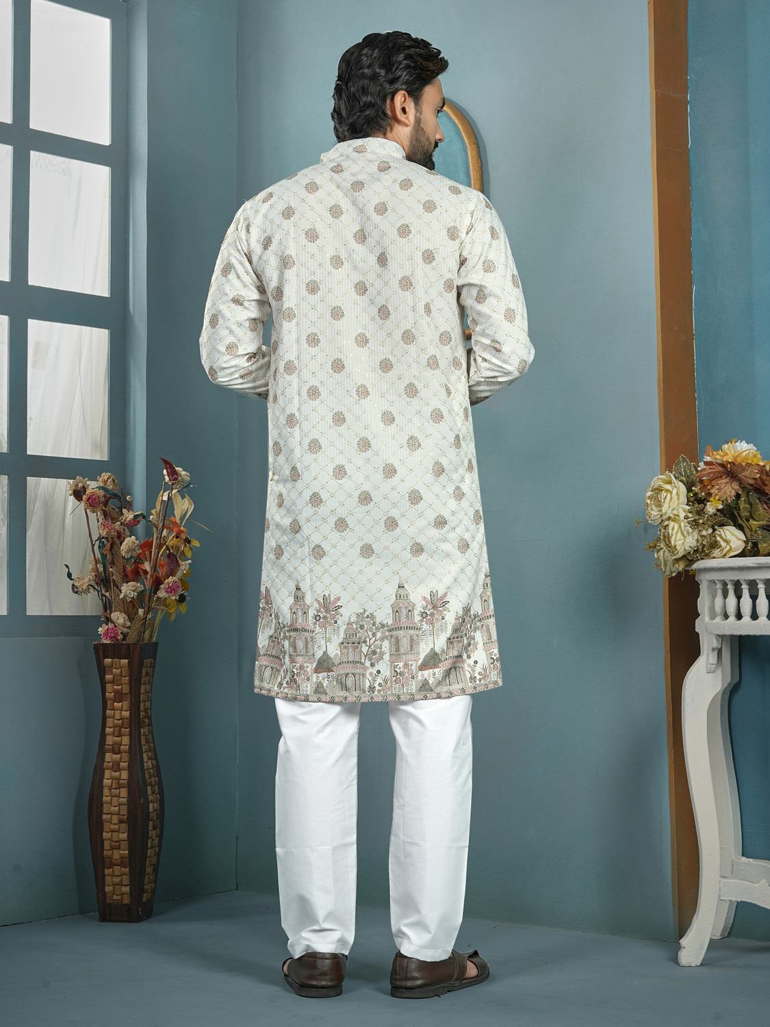 Image of CELLUX Men Kurta Pyjama Set