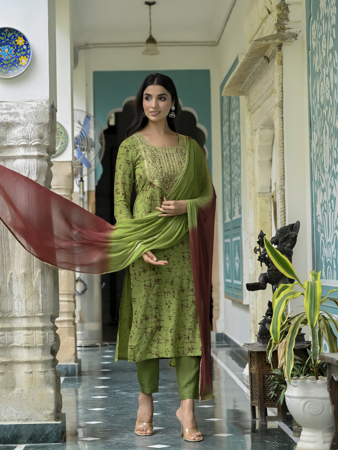 Image of Aaghnya Fashion Women Kurta Pant Dupatta Set