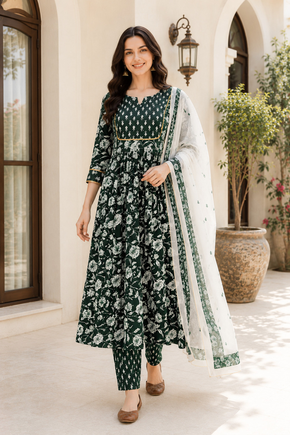 Image of DSK STUDIO Printed Kurta, Trouser /Pant & Dupatta Set