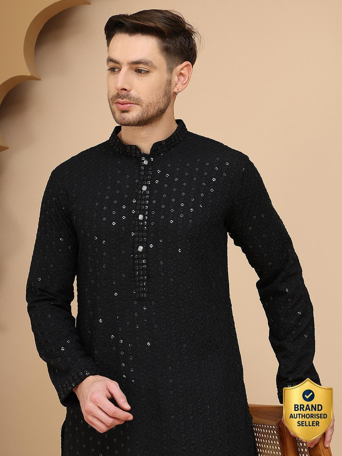 Image of Jompers Men Pure Cotton Kurta Pyjama Set